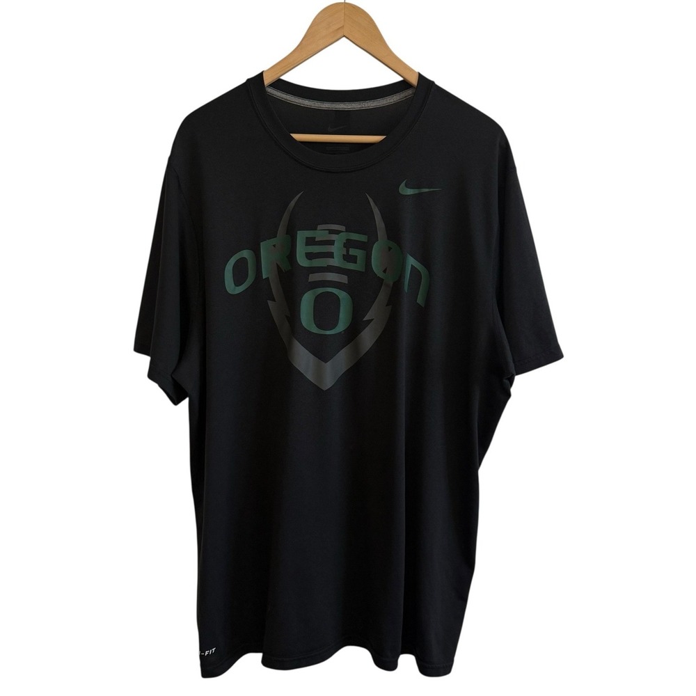 Nike Dri Fit Oregon Ducks Green Black‎ TShirt Tee Men Size XXL  #411